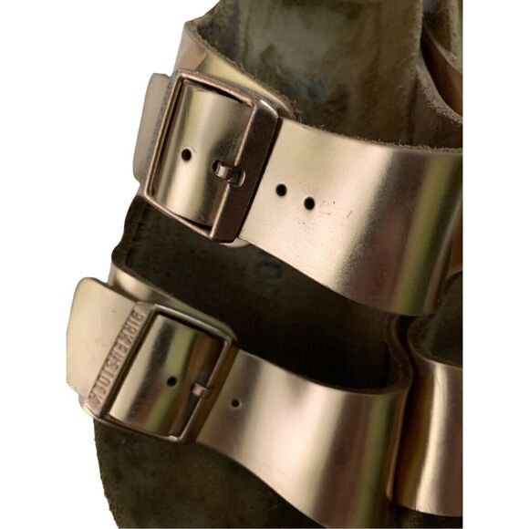 Birkenstock Arizona metallic rose gold sandals women's size 7 - Picture 6 of 9